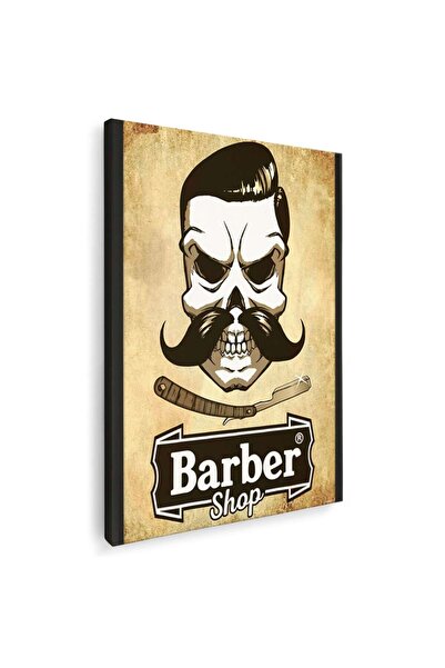 Tablou Canvas Barber Shop Tablou Craniu Vintage, cod 2512