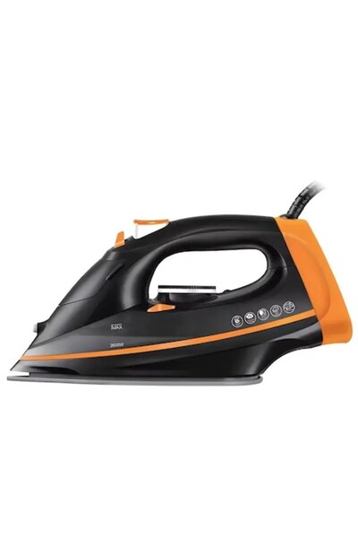 Deliny Steam Iron HY-2053, 2600W, Ceramic Soleplate, 350ml Reservoir, Anti-Drip, Self-Cleaning, Blac