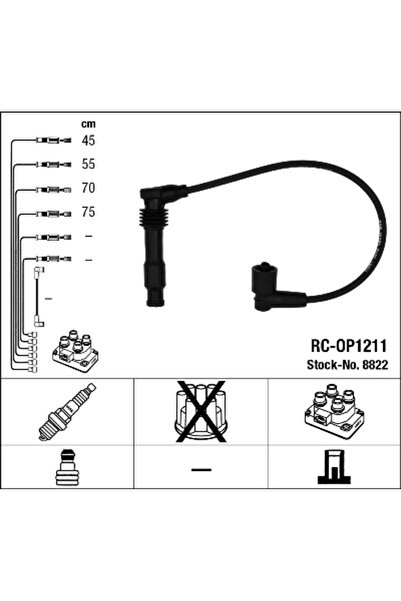 NGK Set Cablaj Aprinder Opel Frontera A/Frontera B