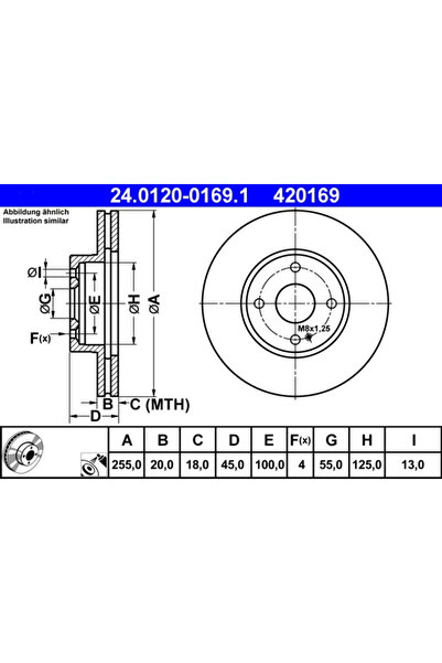 Ate Set Discuri Frana Mazda Mx-5 1/Mx-5 2 1990-2005