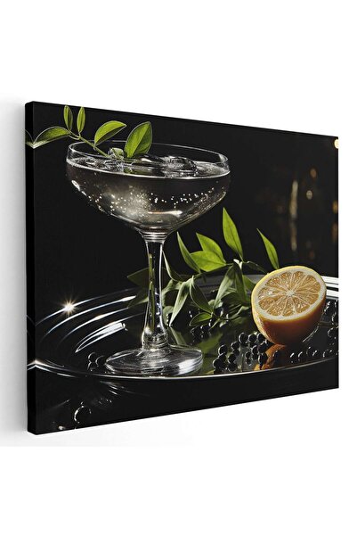 Tablou Canvas Tablou cocktail cu lamaie si menta, cod 4048