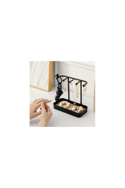 Rovitech Organizator de bijuterii cu 5 brațe, 20 x 10 x 19 cm, negru