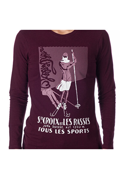 NORTHFINDER Women's cotton t-shirt with print Faye winemelange