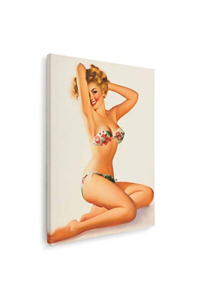 Tablou Canvas vintage femeie pin-up, cod 5359