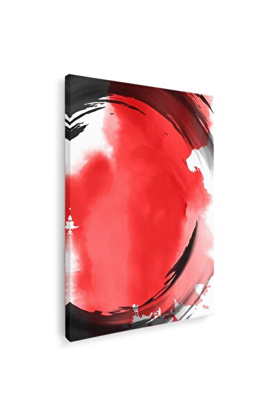 Tablou Canvas Tablou forme abstracte cu rosu si negru, cod 4290