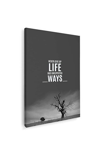 Tablou Canvas Tablou mesaj motivational despre viata alb negru, cod 1494