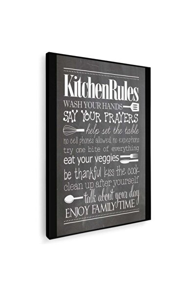 Tablou Canvas Tablou Kitchen rules, cod 4420