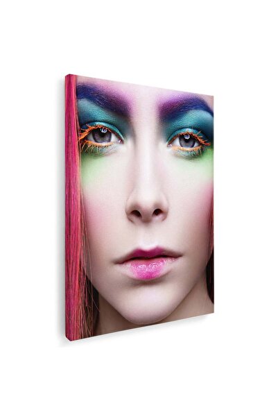 Tablou Canvas Tablou portret femeie machiaj multicolor, cod 4312