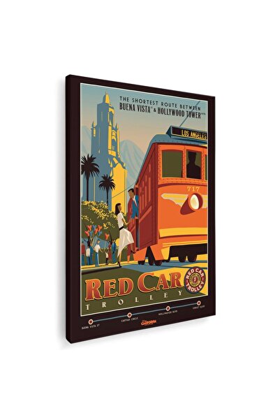 Tablou Canvas Tablou Red Car Trolley vintage, cod 5438