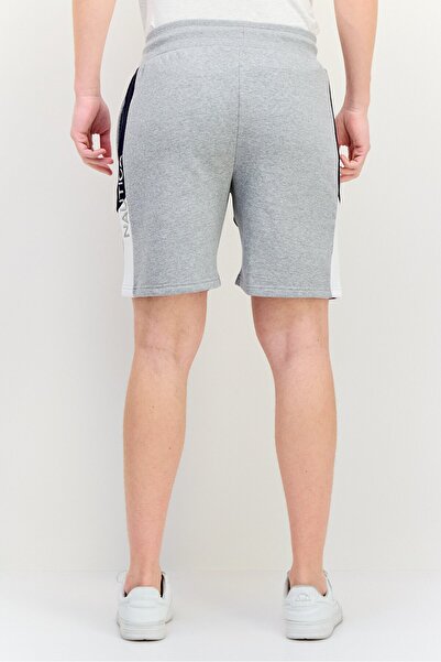 Nautica Men Embroidered Logo 7,5 Length Basic Shorts, Grey
