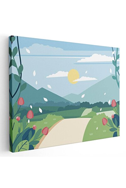 Tablou Canvas Tablou peisaj dealuri cu drum de tara, cod 5462