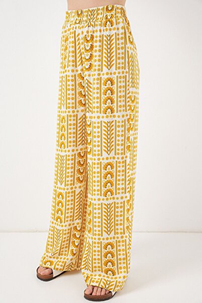 Hiccup Bdart High Waist Geometric Striped Palazzo Pants