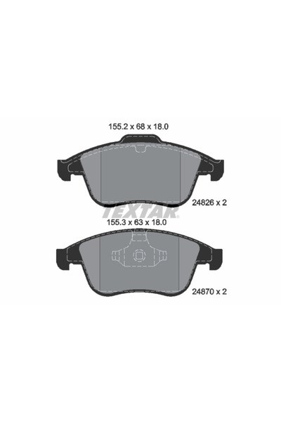 TEXTAR Set Placute Frana Frana Disc Renault Grand Scenic 3