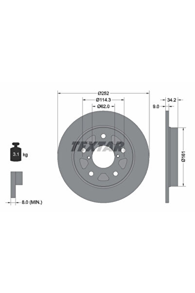 TEXTAR Disc Frana Suzuki Swift 5