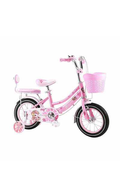 Generic 16-Inch Kids Bicycle – Pink Color with Training Wheels, Ideal for Girls (Age 3–6 Years)
