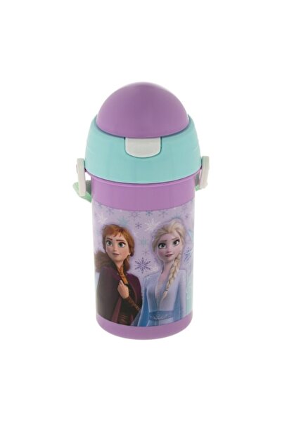 SHOPIENS Sticlă de apă din plastic Frozen 2 Pop-Up 500ml Liliac/Verde Mare