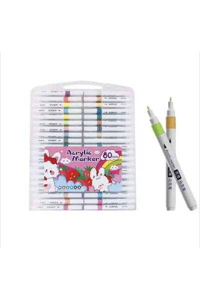 OEM Σετ 80 Ακρυλικών Μαρκαδόρων, Μόνιμη Βαφή με Βάση το Νερό - Για Ζωγραφική ...