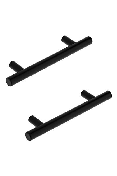 SHOPIENS Set de mânere pentru mobilă, oțel inoxidabil, 150 mm, 2 bucăți, negru