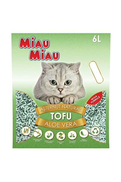 MIAU MIAU Cat Litter, Tofu Aloe Vera, 6L