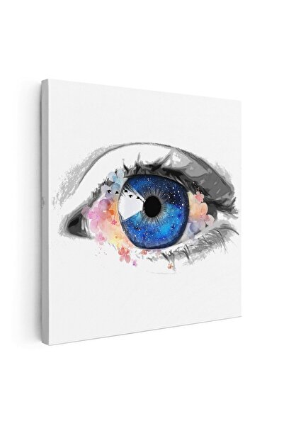 Tablou Canvas acuarela ochi detaliu, albastru, cod 1333