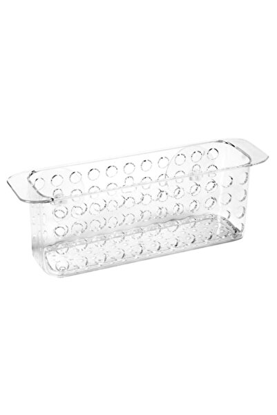 SHOPIENS Raft de baie transparent cu ventuze, plastic, 26x7x9 cm