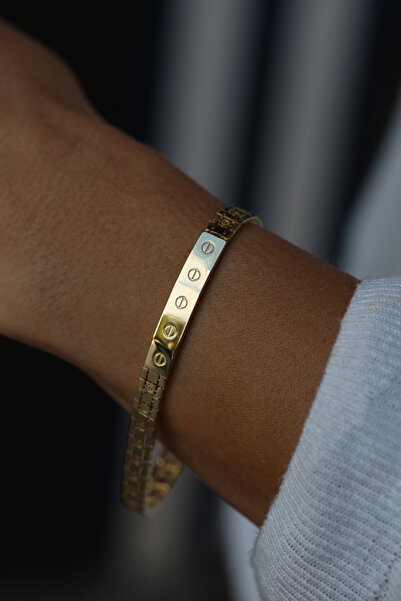 Yenigün Kuyumculuk 14 Ayar Altın Çivi Model Plaka ve Saat Kordonu Detaylı Bil...