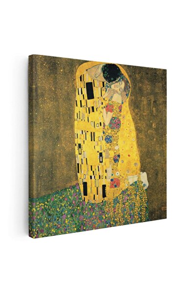 Tablou Canvas Tablou pictura Sarutul de Gustav Klimt, galben, cod 1314