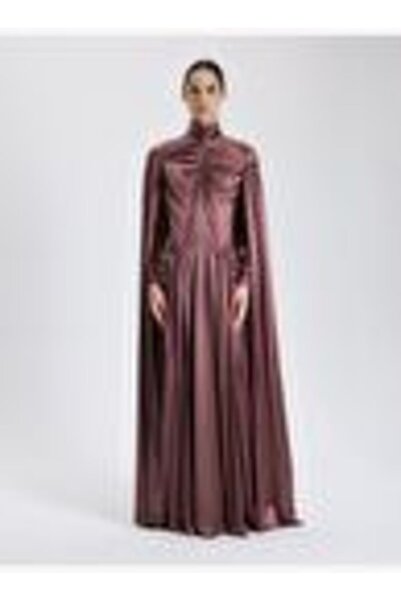 BAQA Pelerin Görünümlü Kollu Elbise