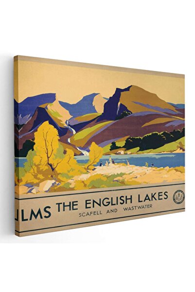 Tablou Canvas The English Lakes vintage, cod 5429