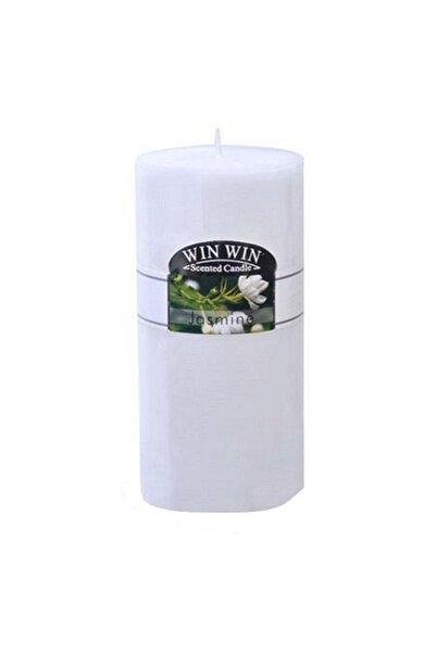 DavidaHome Lumanare cilindrica parfumata iasomie, tip coloana lunga, 7 x 14 cm