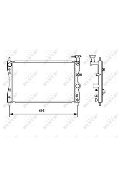 NRF Radiator, replacement filter set, Smart FORFOUR (454)