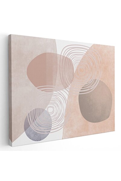 Tablou Canvas Tablou Boho minimalism forme geometrice, maro, crem, cod 1285
