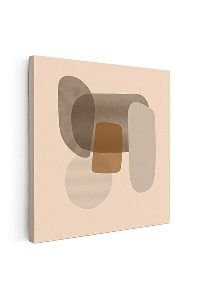 Tablou Canvas Tablou Boho minimalism forme geometrice, crem, maro, cod 1267