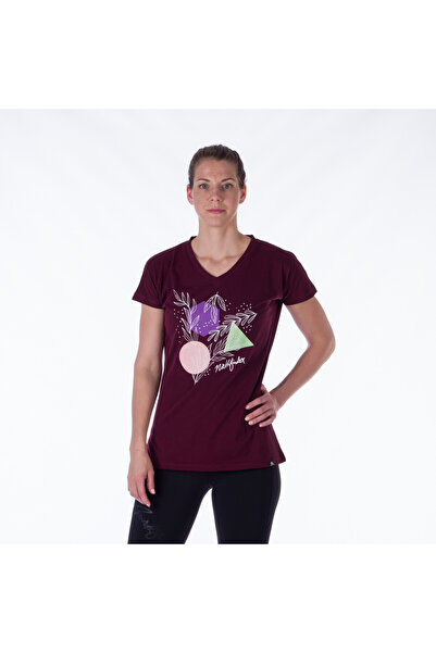 NORTHFINDER Women's T-shirt loose fit MAYME wine