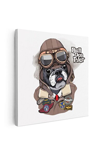 Tablou Canvas Tablou caine Bulldog pilot, cod 5347