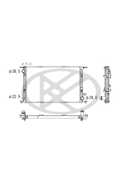 Koyorad Radiator, replacement filter set, Porsche MACAN (95B)