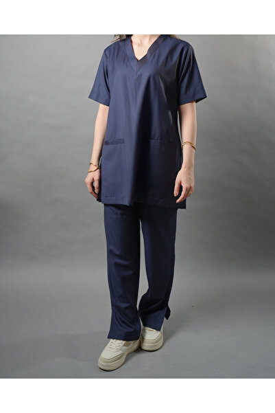 KAKİ بدلة تمريض نسائي (كحلي)