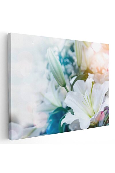 Tablou Canvas Tablou flori crini albi, cod 2667