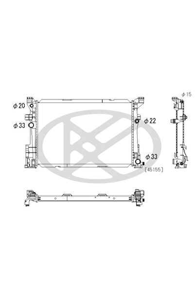 Koyorad Radiator, replacement filter set, Mercedes GLA-CLASS (X156)