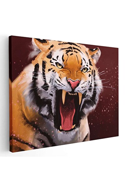 Tablou Canvas Tablou pictura tigru racnind, cod 5275