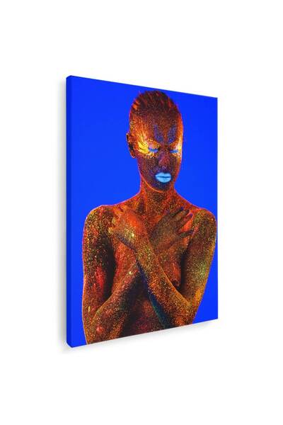 Tablou Canvas Tablou femeie cu machiaj creativ fluorescent, cod 4334
