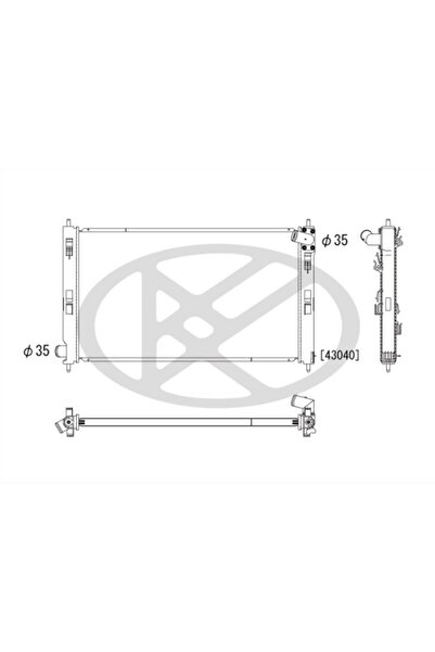 Koyorad Radiator, replacement filter set, Peugeot 4008