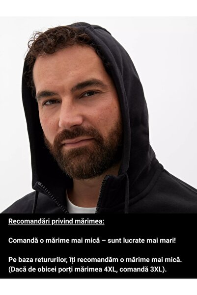 s.Oliver Big Sizes, Men's hoodie big sizes, with zipper, Regular fit, Black