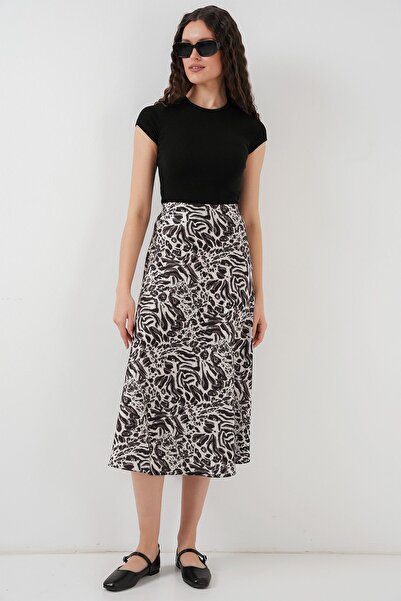 Hiccup Bdart Elastic A-Form Cut Midi Skirt