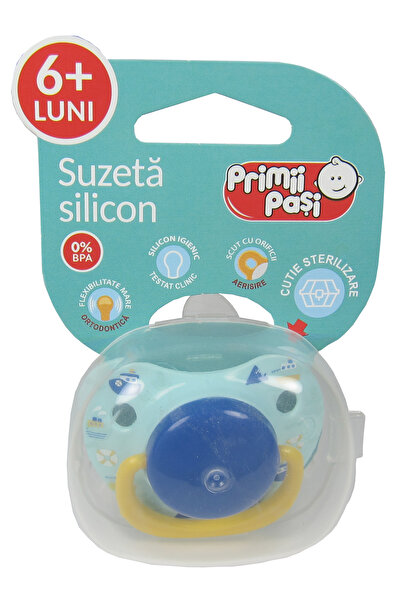 Primii Pasi Διακοσμημένη ορθοδοντική πιπίλα σιλικόνης σε κουτί αποστείρωσης· ...