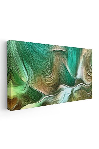 Tablou Canvas Tablou pictura forme abstracte, verde, cod 1814