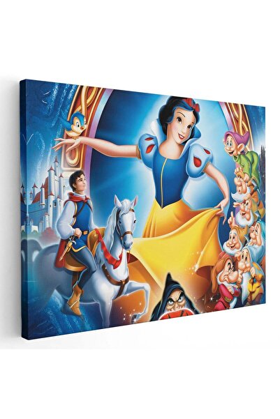 Tablou Canvas Tablou Alba ca Zapada si cei sapte pitici desene animate, cod 4865