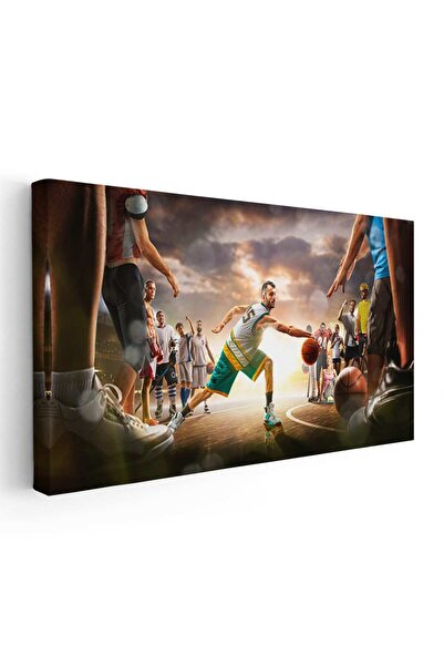 Tablou Canvas Tablou colaj sportivi variati, jucator baschet, cod 1863