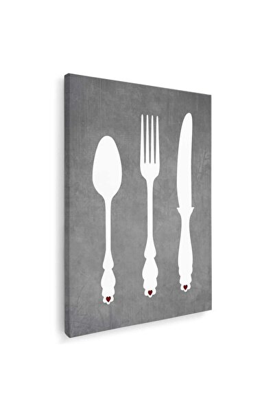 Tablou Canvas Tablou set furculita cutit lingurita, cod 3908