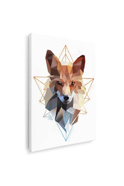 Tablou Canvas Tablou portret vulpe arta poligonala, cod 5236